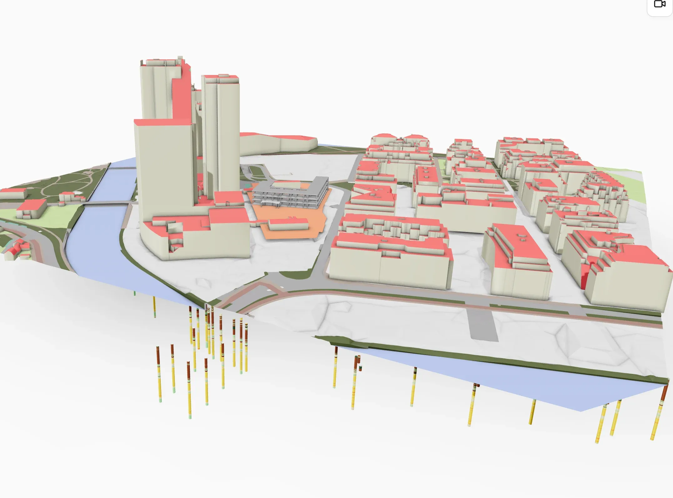 Amsterdam Noord, data from many sources in Speckle.