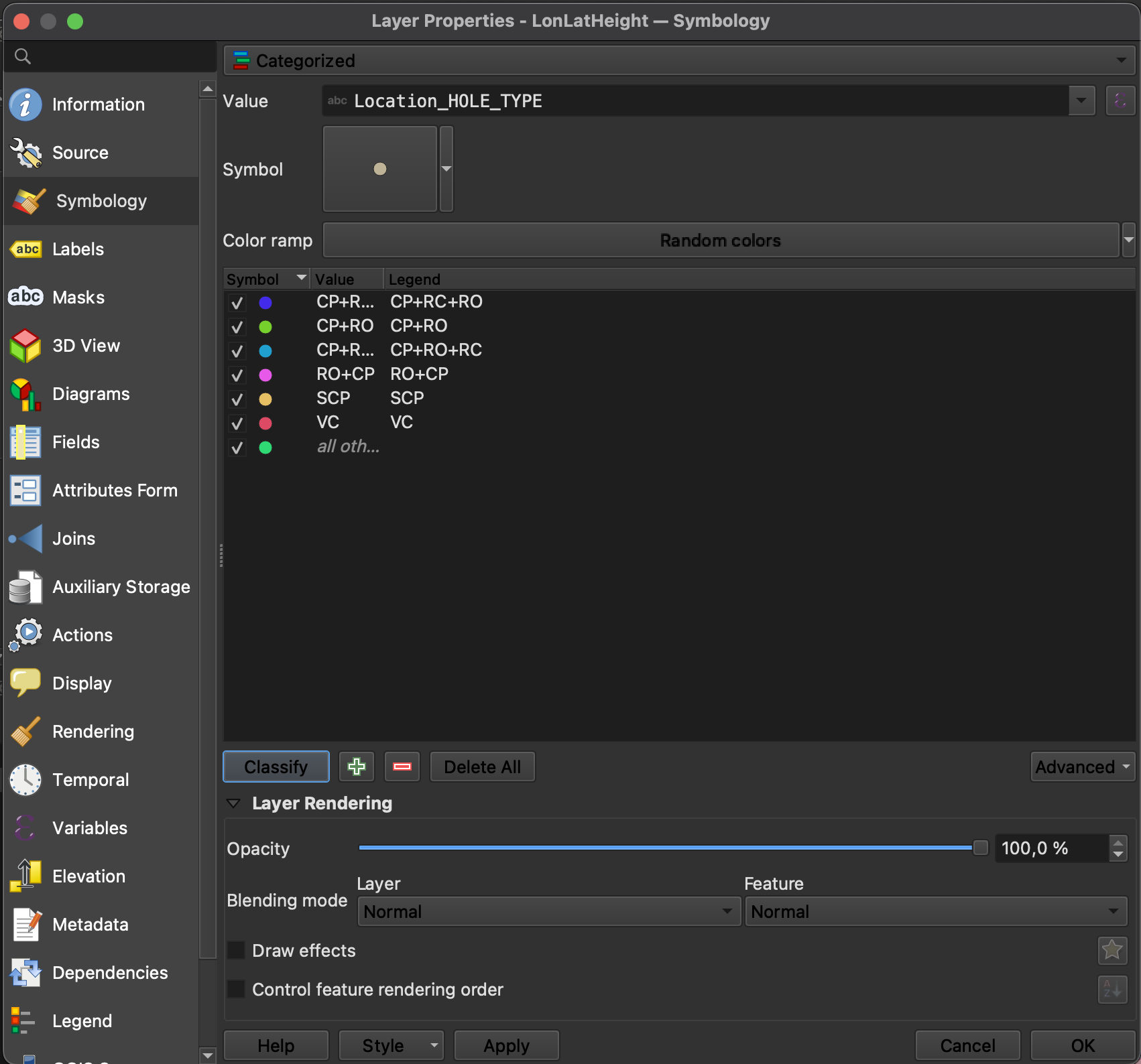LonLatHeight Symboloy